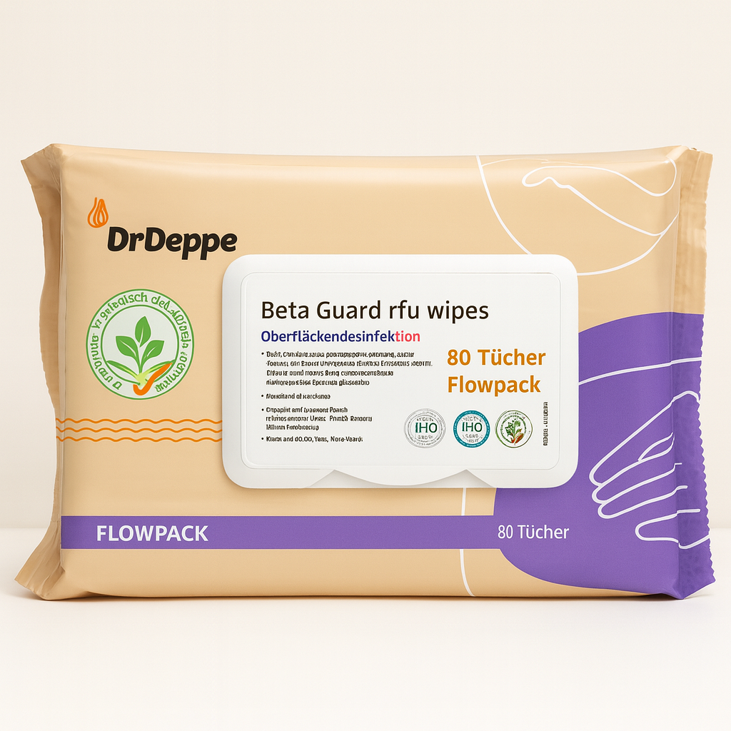 Dr. Deppe Beta Guard® rfu wipes – Flächendesinfektionstücher 80 Stück (Flowpack)
